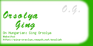 orsolya ging business card